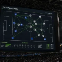 Tactical analysis on stadium scoreboard