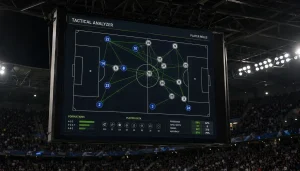 Tactical analysis on stadium scoreboard